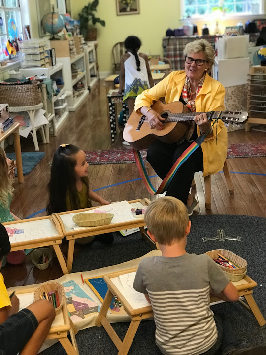 Fun with music with the teachers and students