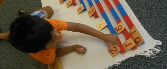 This child is learning everything about numbers